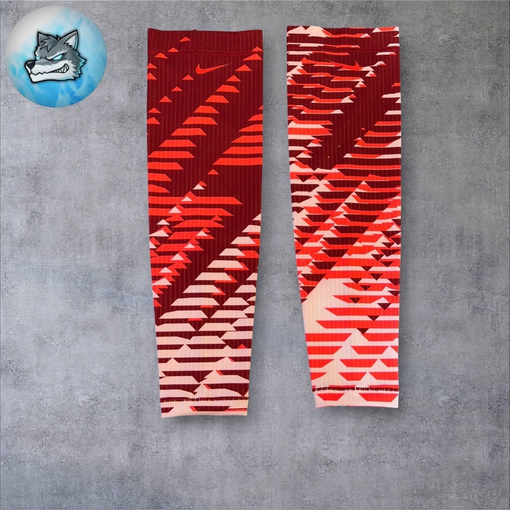 NEW Nike Pro Elite Bowerman Track Club Arm Sleeves Red Wmn Size Small IB1376-100
